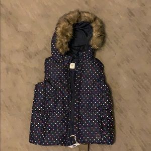 GAP Girls polka dot vest